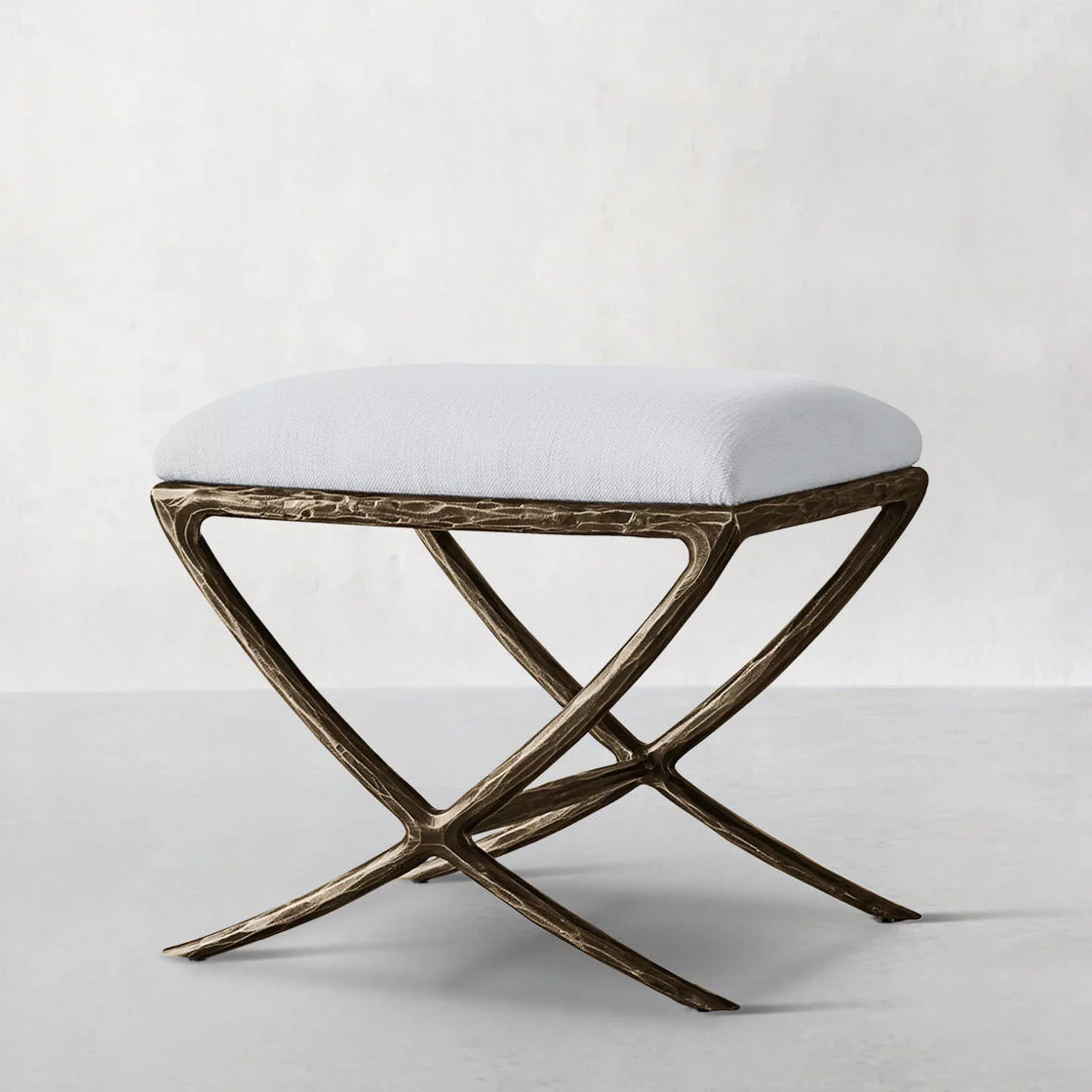 Hand-Forged Metal X-base Stool - Image 19