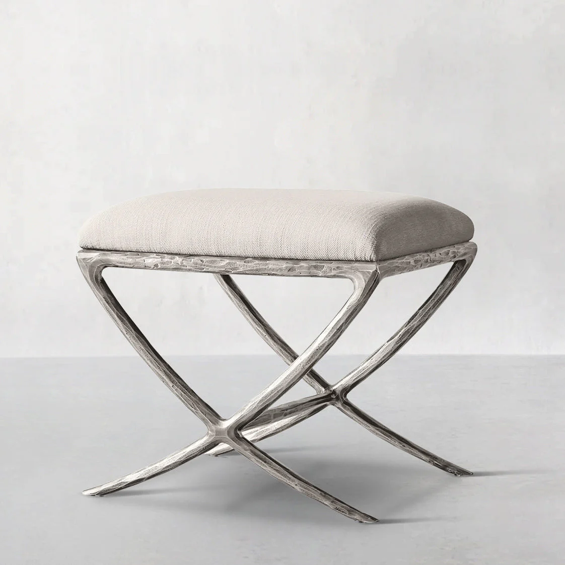 Hand-Forged Metal X-base Stool - Image 20