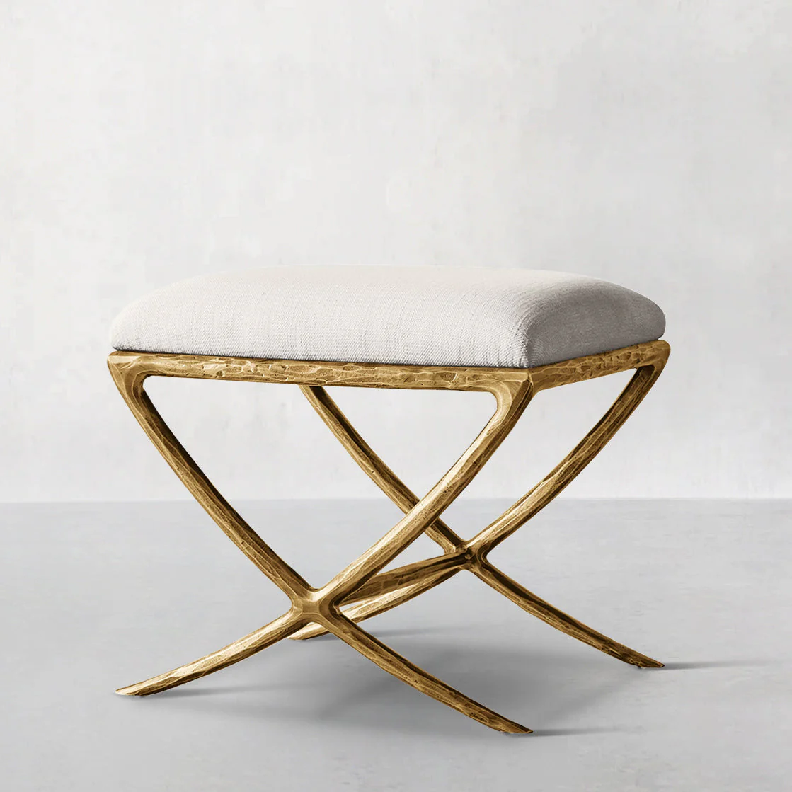 Hand-Forged Metal X-base Stool - Image 21