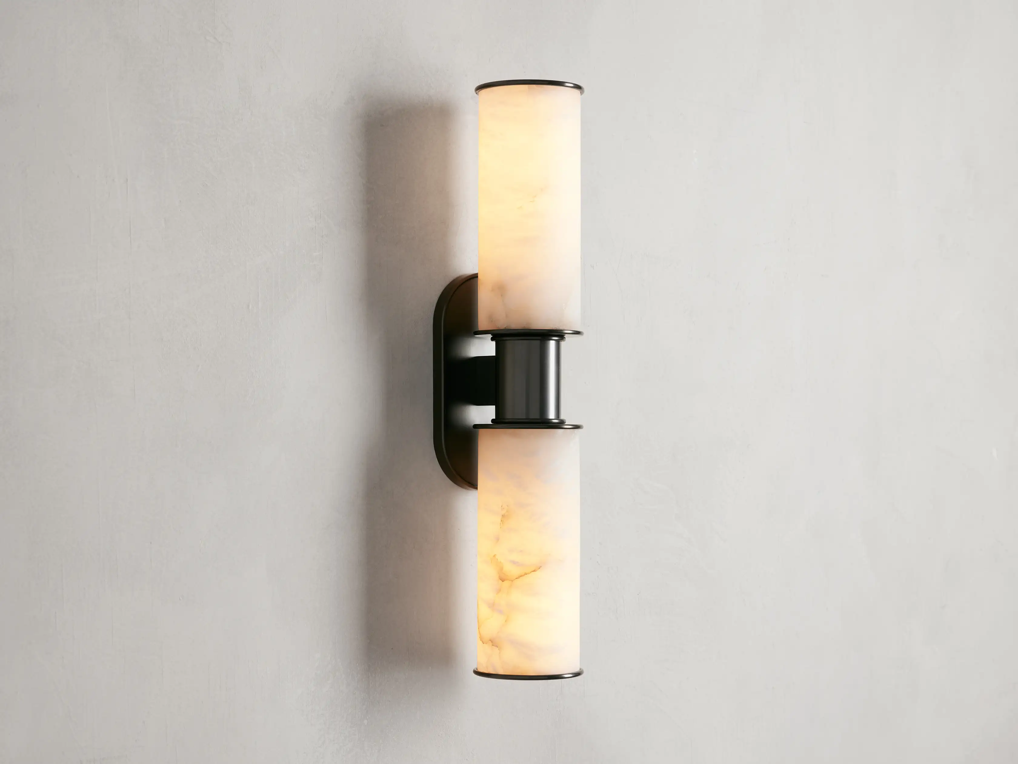Harlin Double Sconce in Alabaster - Image 2