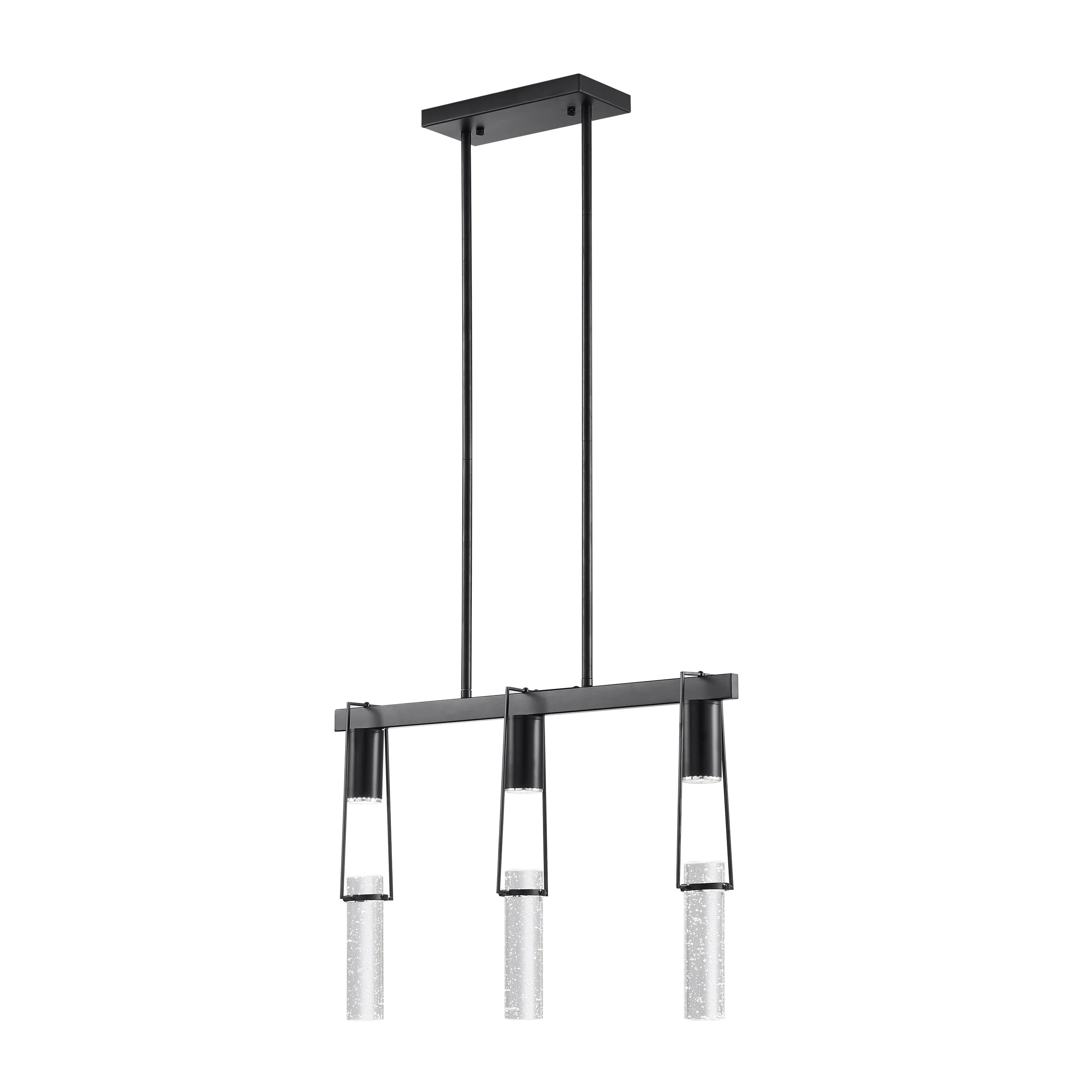 Harmony 3 Light Chandelier // Matte Black - Image 2