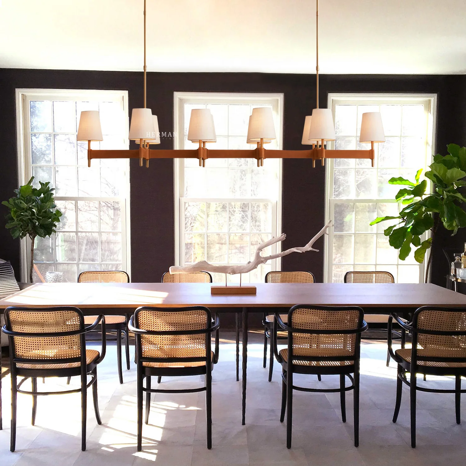 Hastings Midcentury Modern Linear Chandelier - Image 2