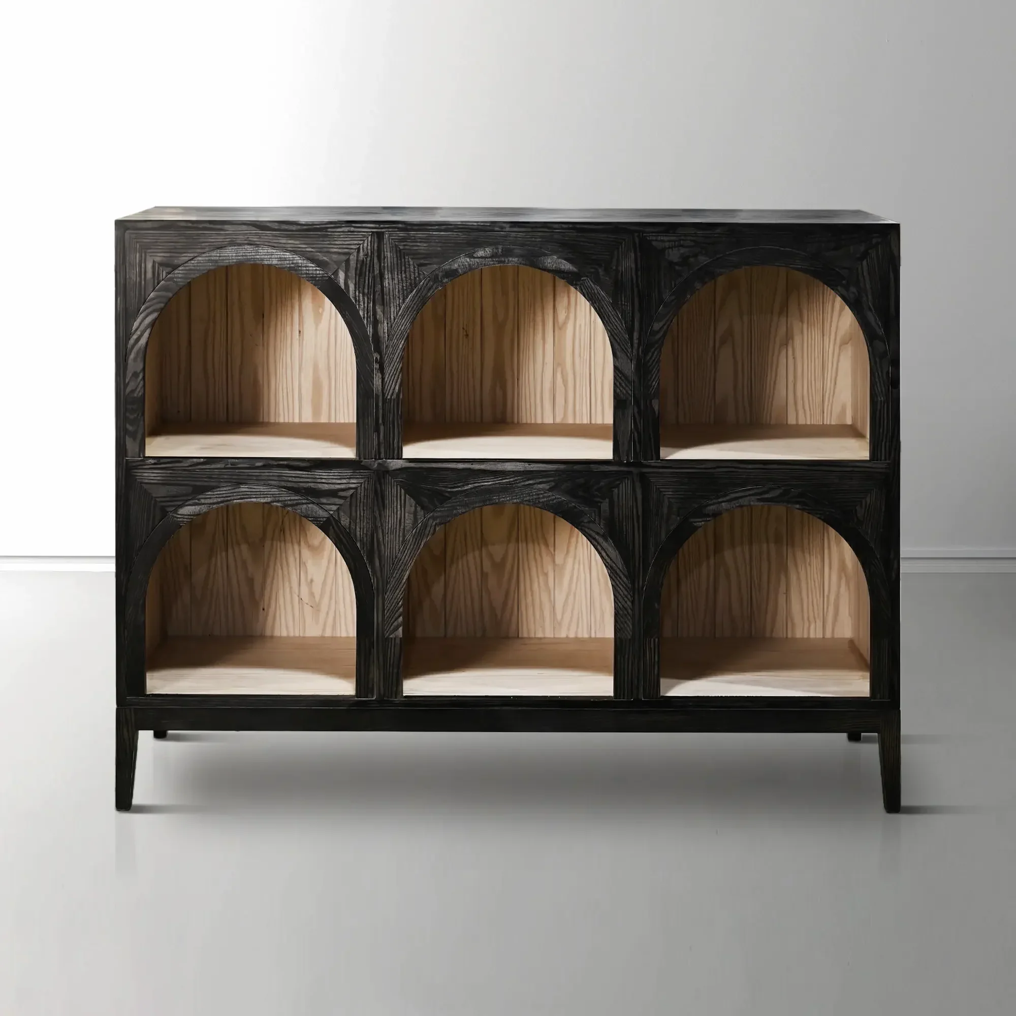 Hattie Arched Storage Cabinet  in Oak 60.75"W - Image 20