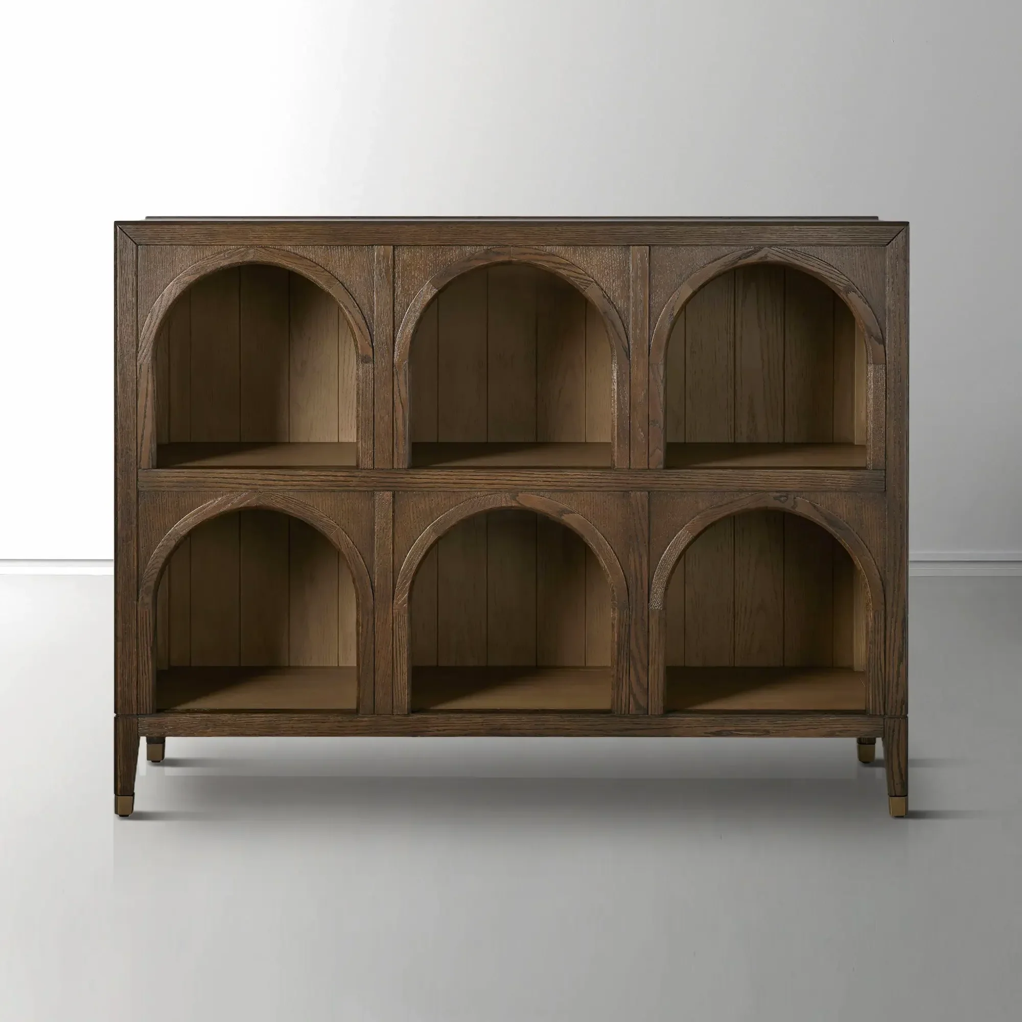Hattie Arched Storage Cabinet  in Oak 60.75"W - Image 21