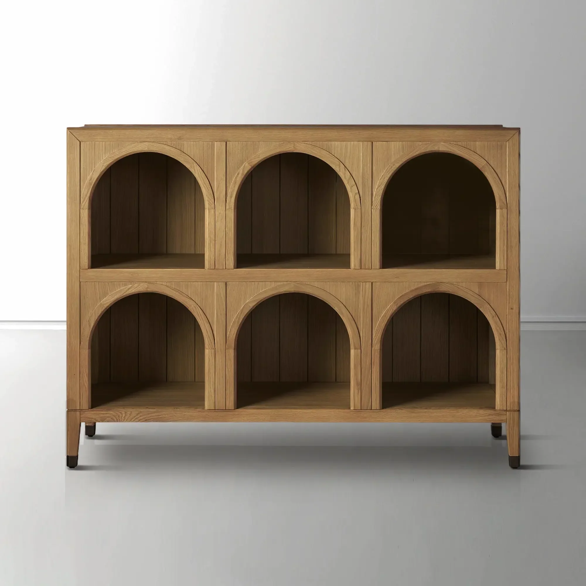 Hattie Arched Storage Cabinet  in Oak 60.75"W - Image 22