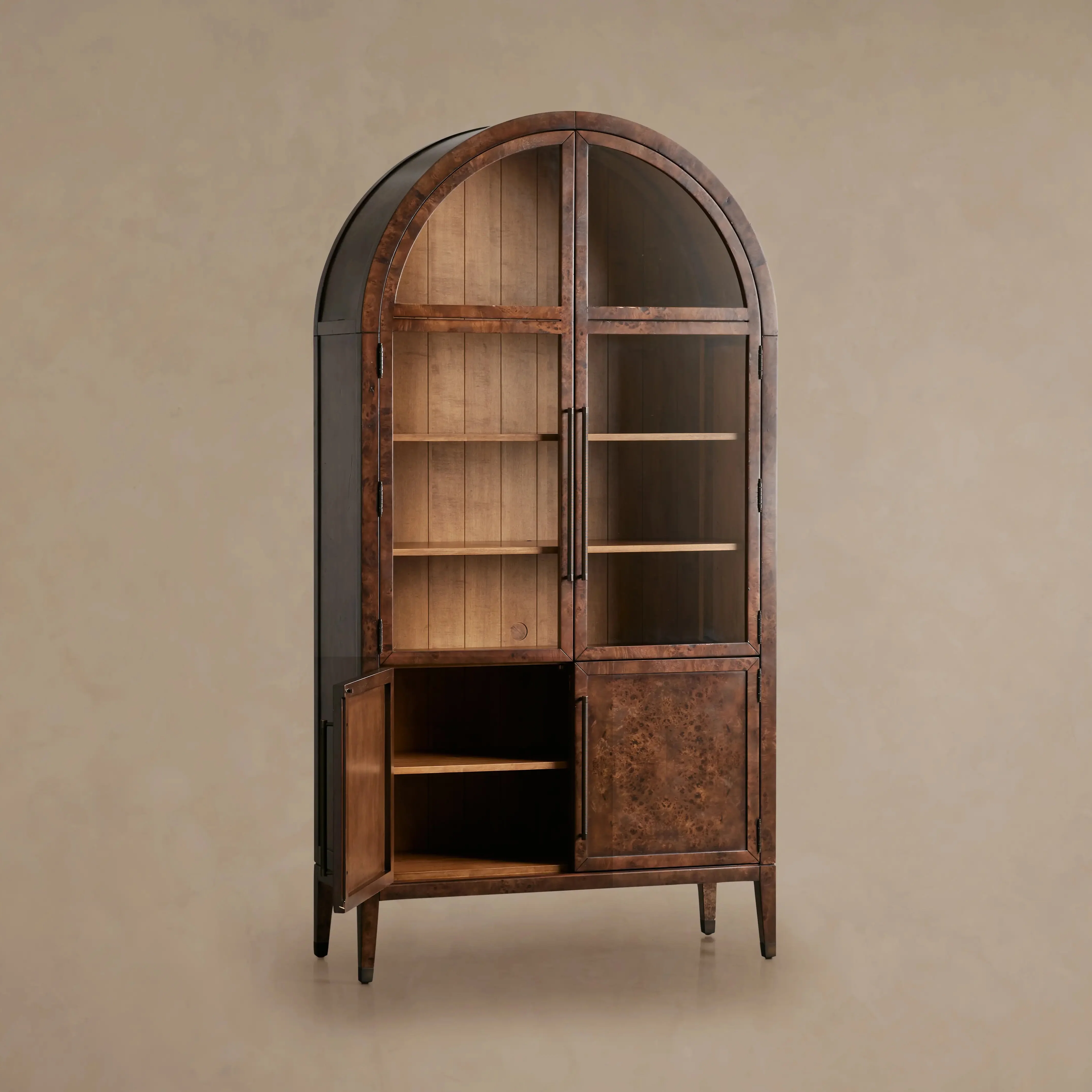 Hattie Burl Glass Cabinet - Image 4