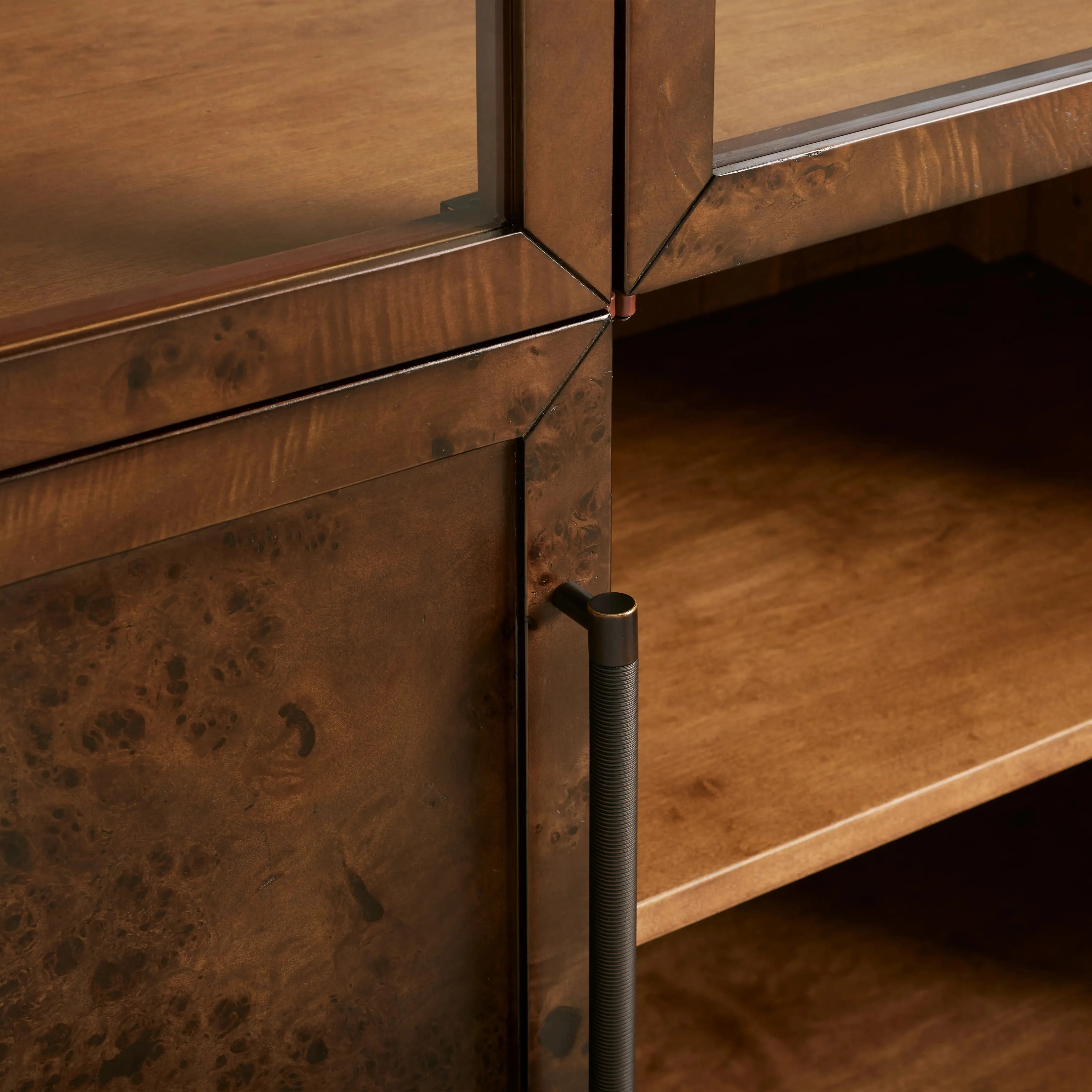 Hattie Burl Glass Cabinet - Image 5