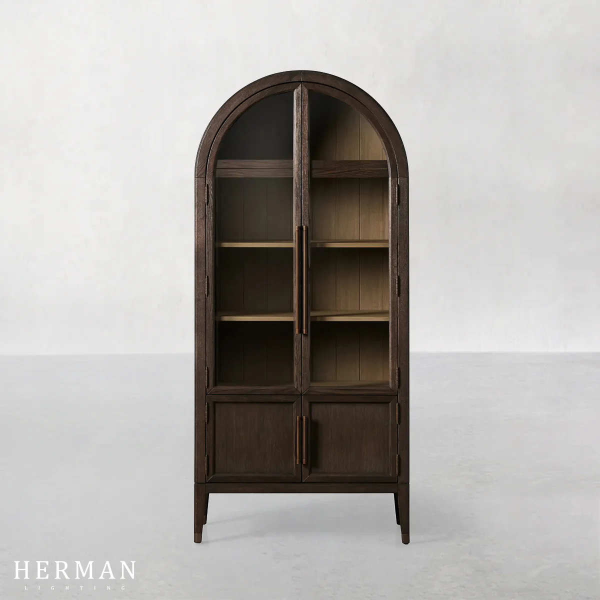 Hattie Glass Accent Cabinet in Oak 36"W 46"W - Image 23