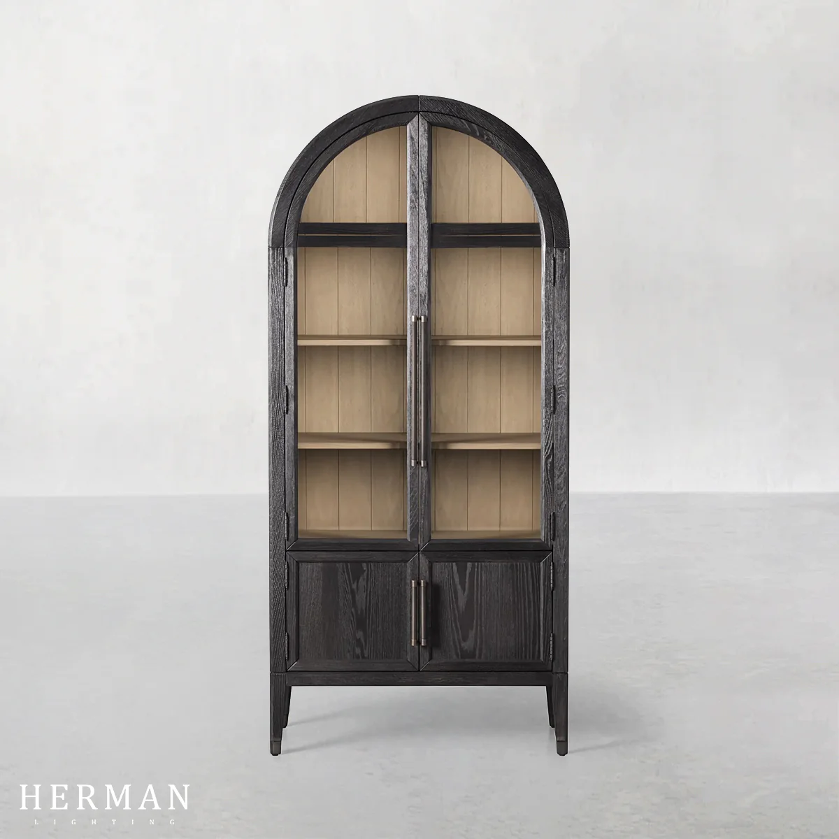 Hattie Glass Accent Cabinet in Oak 36"W 46"W - Image 24