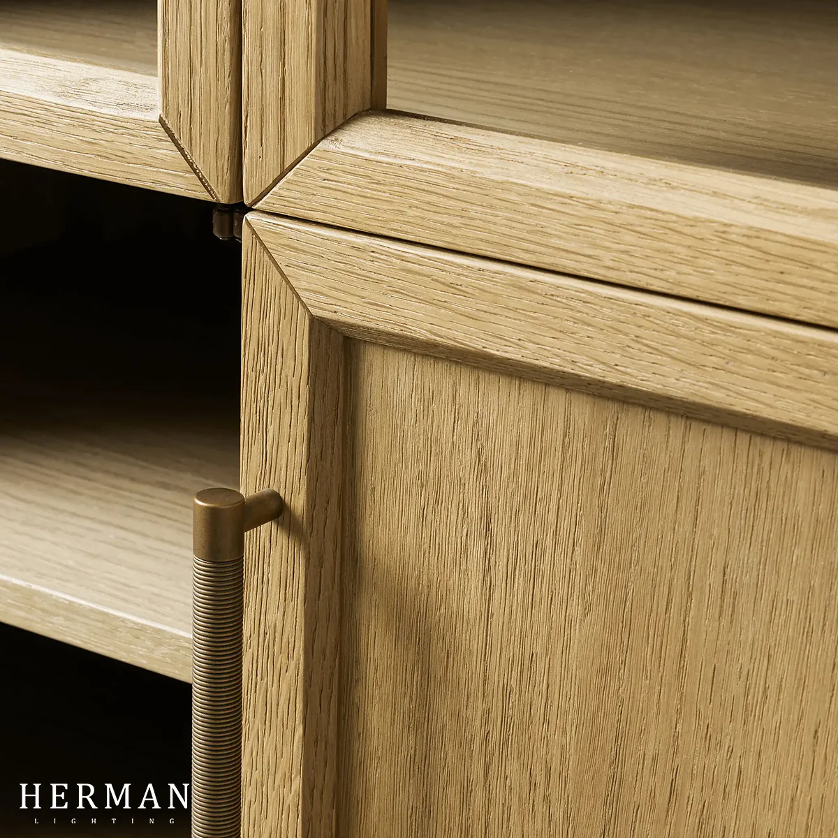 Hattie Glass Accent Cabinet in Oak 36"W 46"W - Image 26