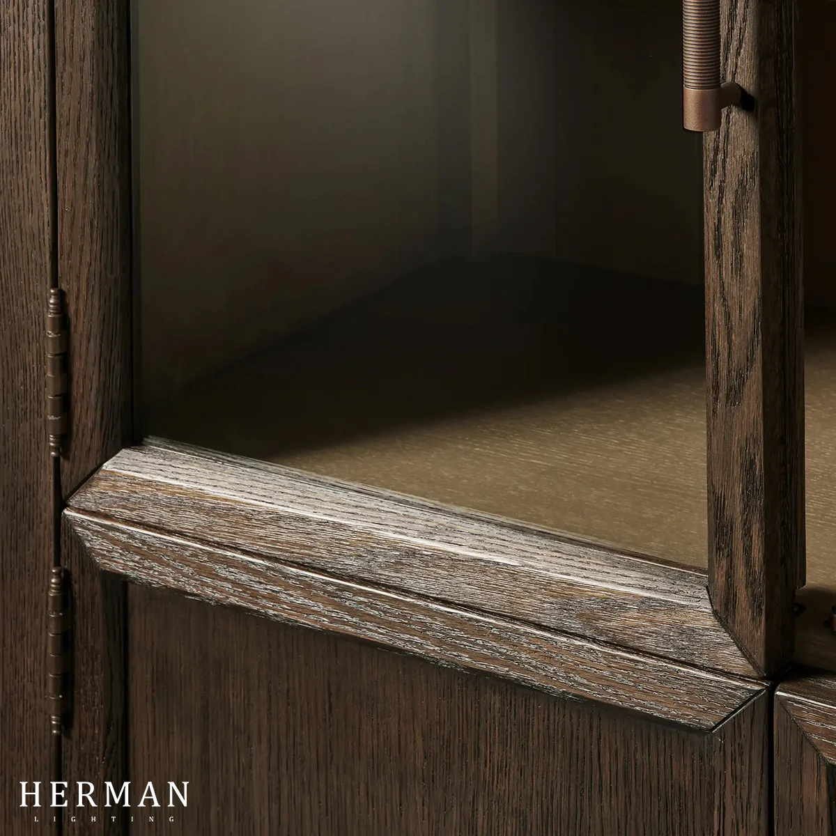 Hattie Glass Accent Cabinet in Oak 36"W 46"W - Image 27