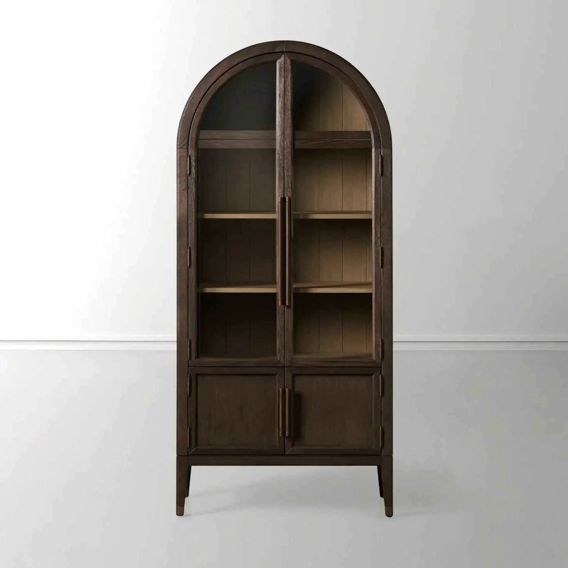 Hattie Glass Accent Cabinet in Oak 36"W 46"W - Image 32