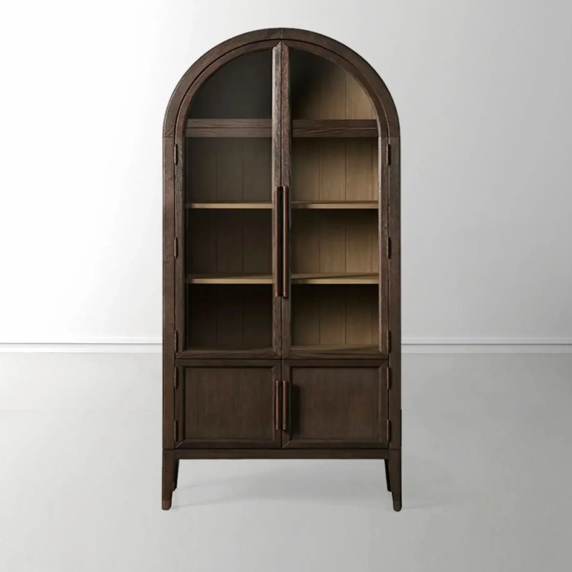 Hattie Glass Accent Cabinet in Oak 36"W 46"W - Image 33
