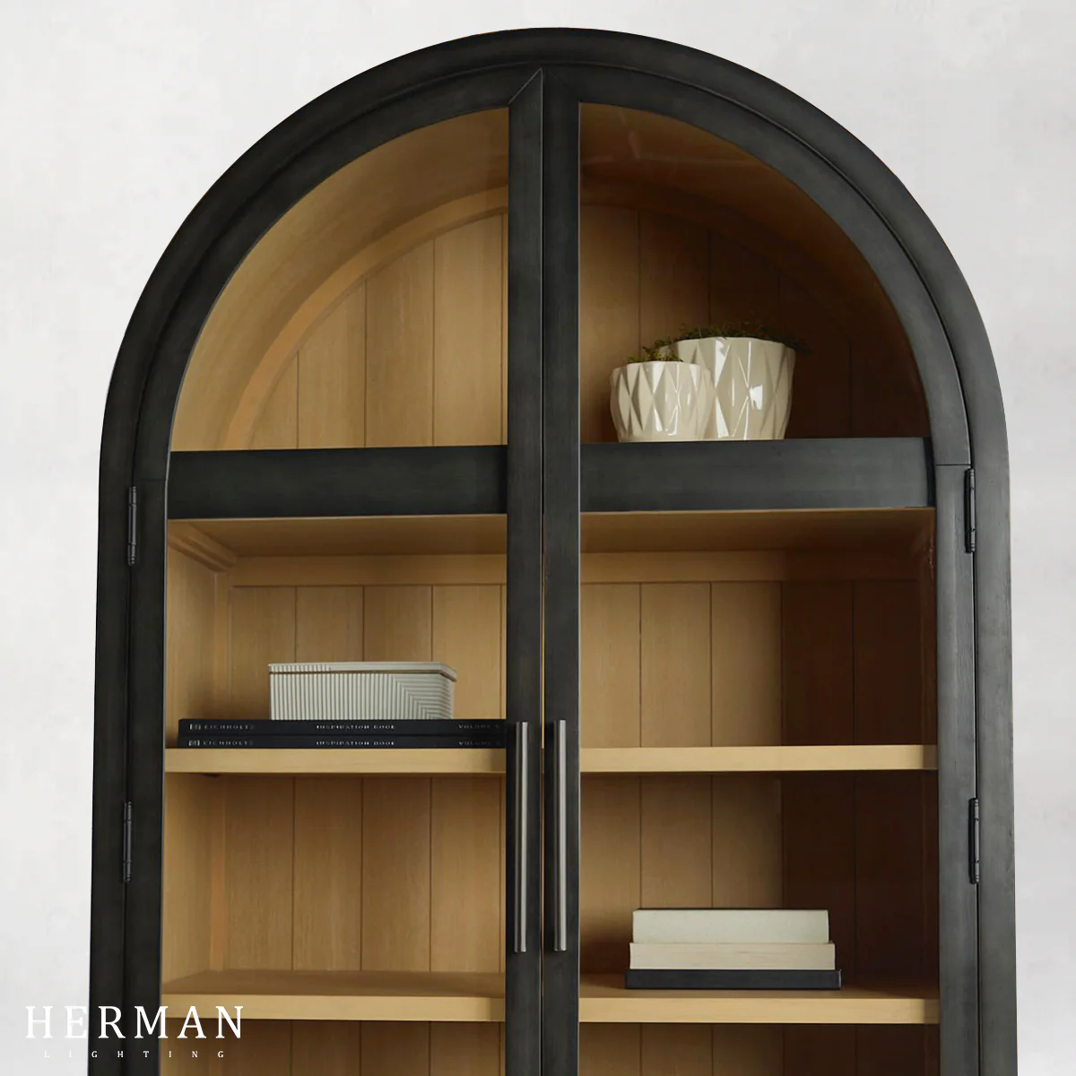 Hattie Glass Accent Cabinet in Oak 36"W 46"W - Image 36