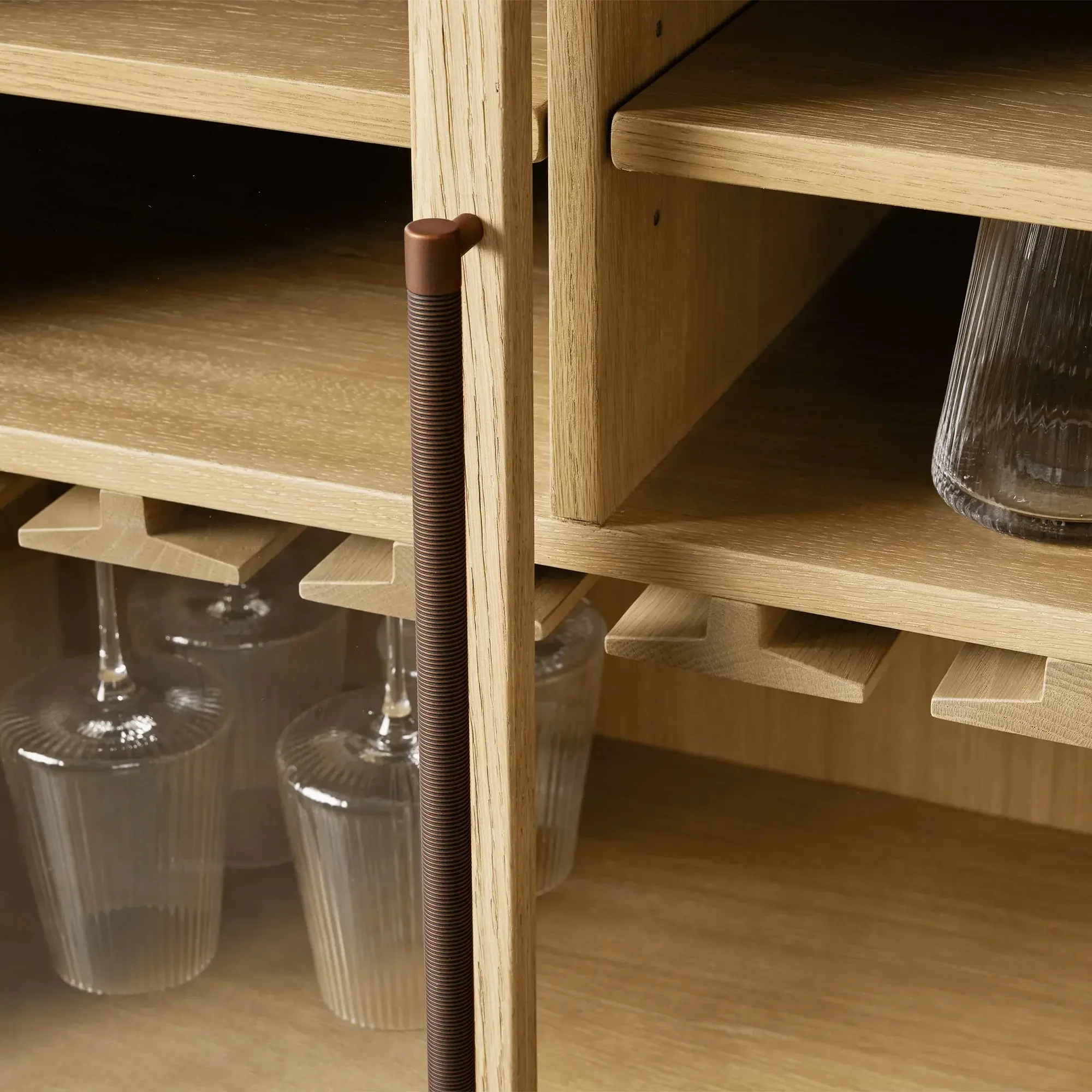 Hattie Low Bar Cabinet in Oak 36"W - Image 11