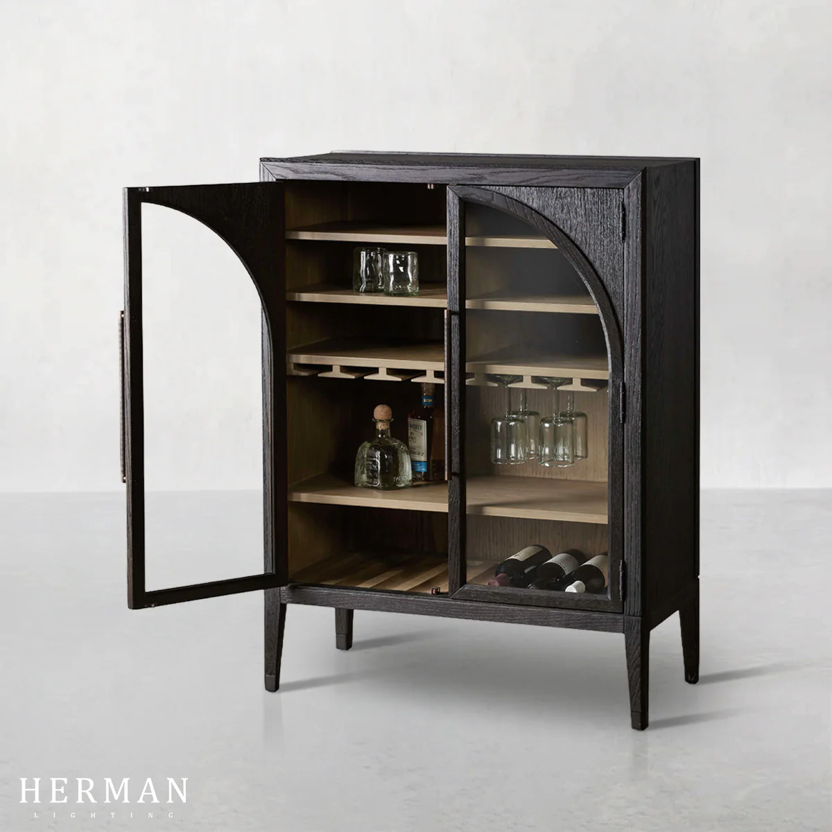 Hattie Low Bar Cabinet in Oak 36"W - Image 4