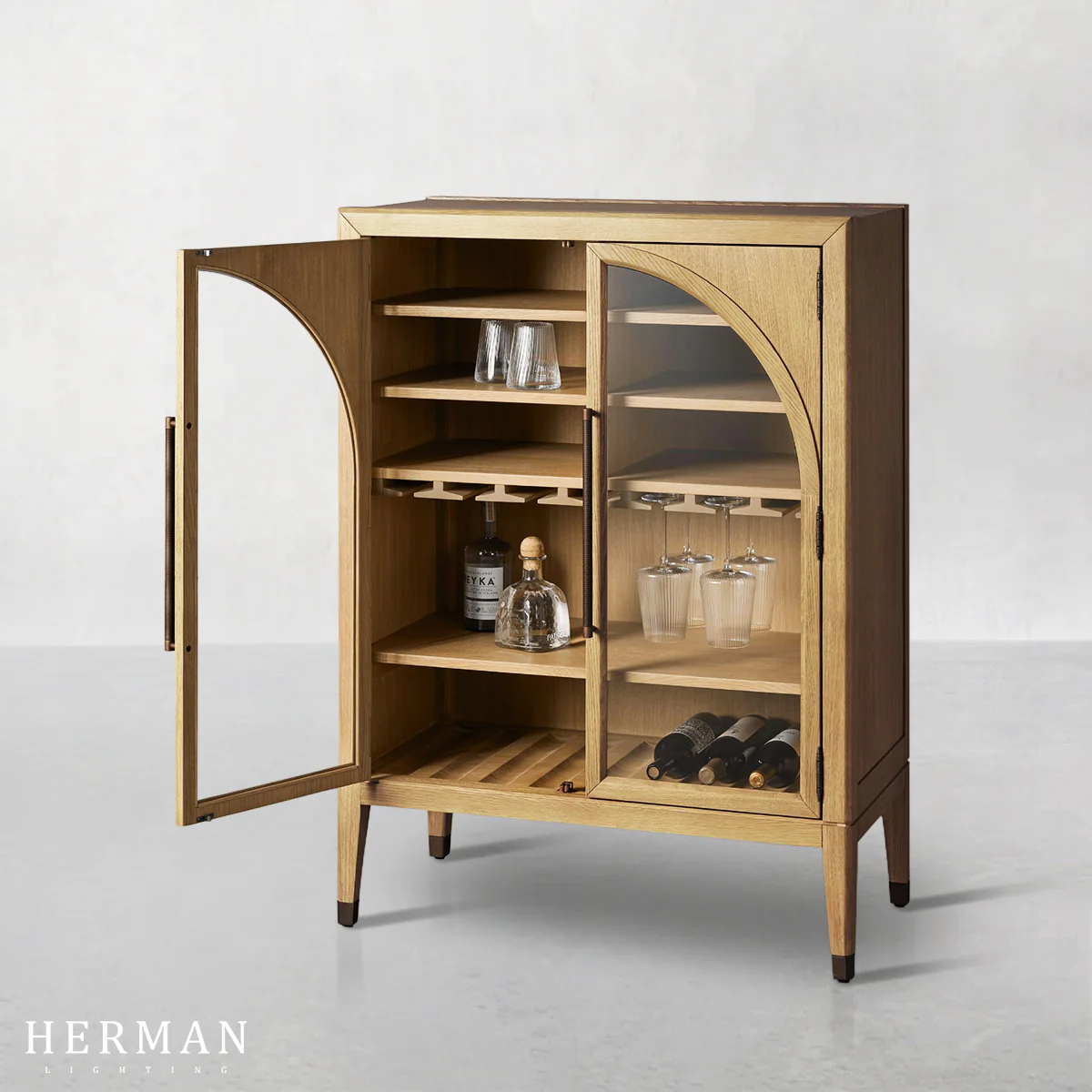 Hattie Low Bar Cabinet in Oak 36"W - Image 5