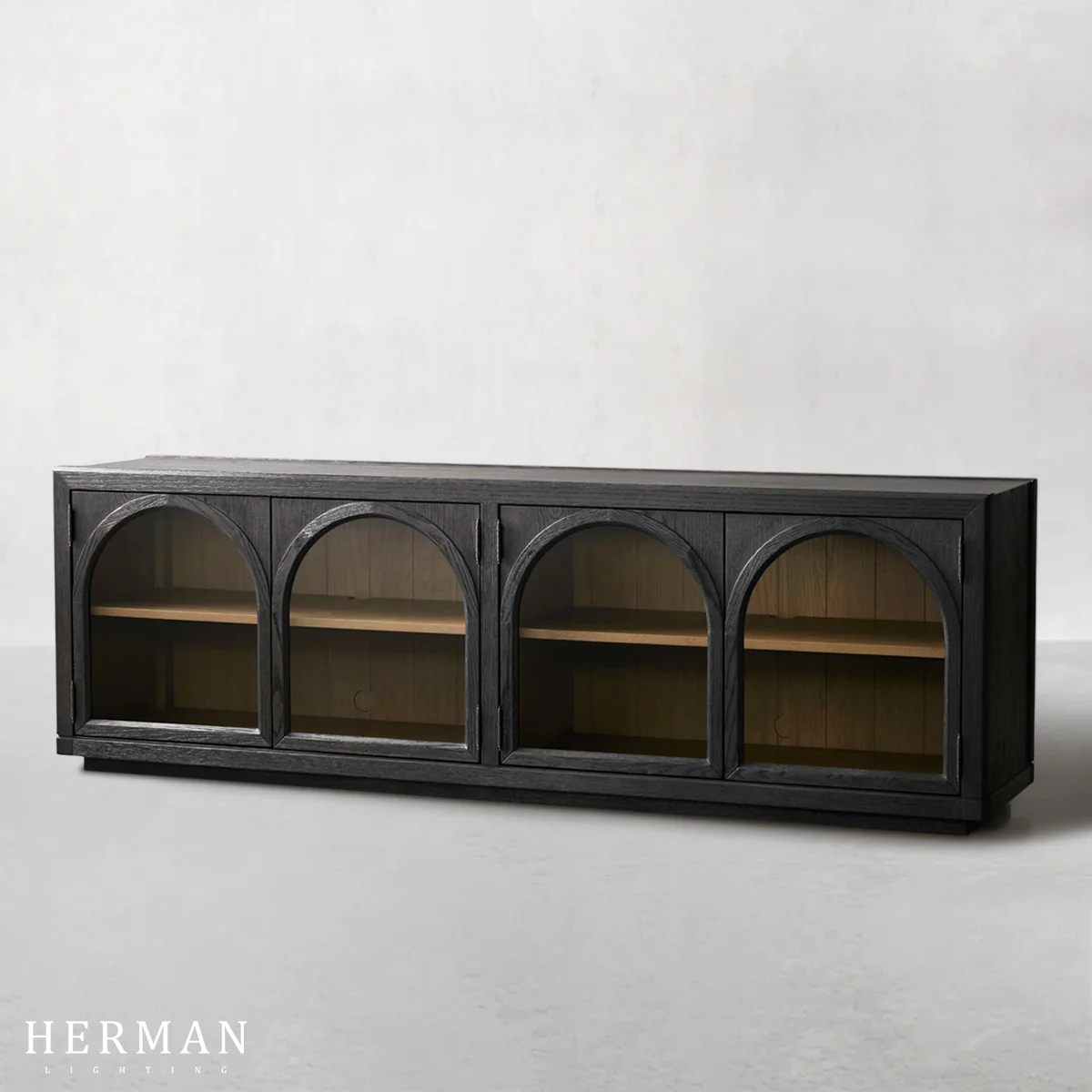 Hattie Media Console in Oak 80"W - Image 6