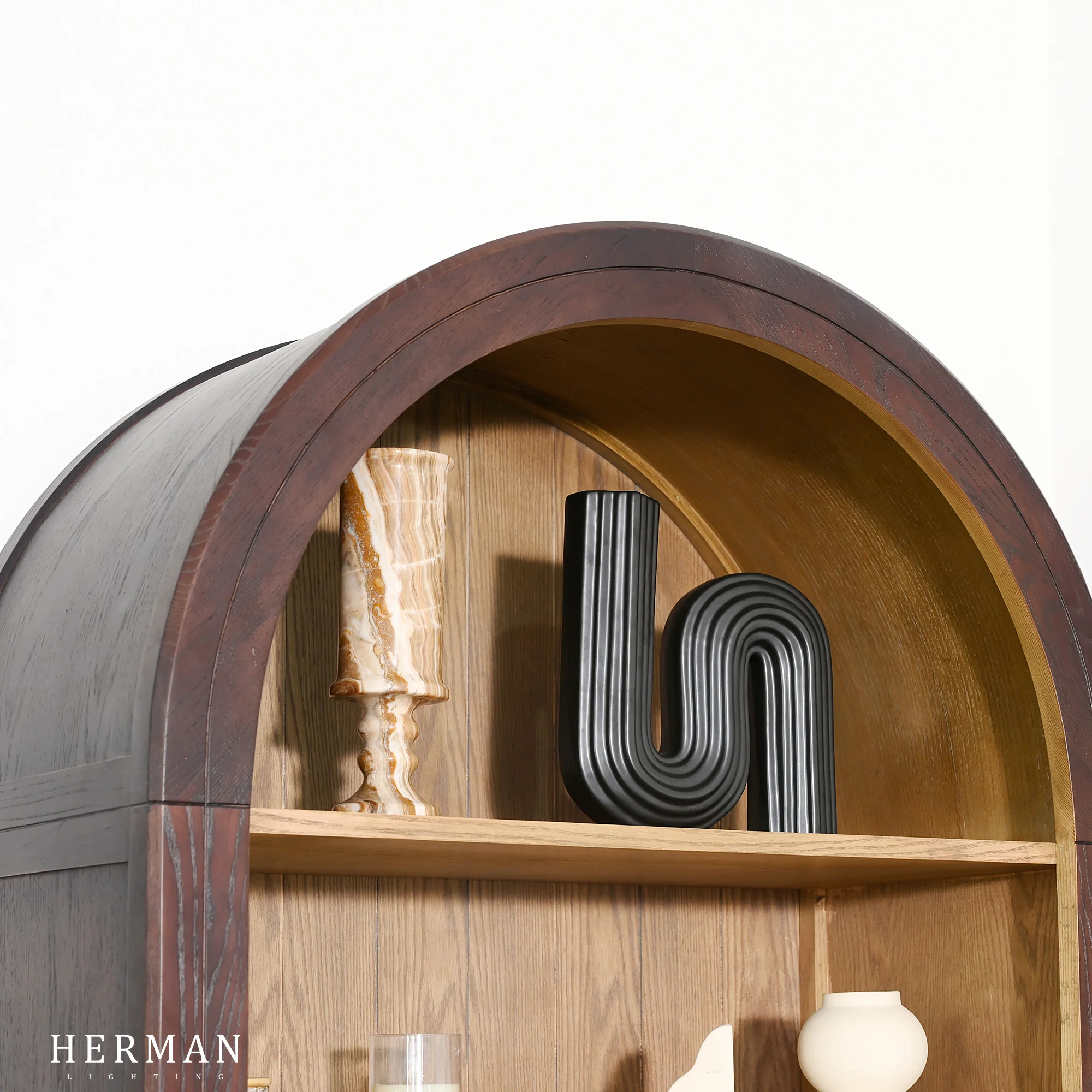 Hattie Open Bookcase in Oak 36"W 46"W - Image 13