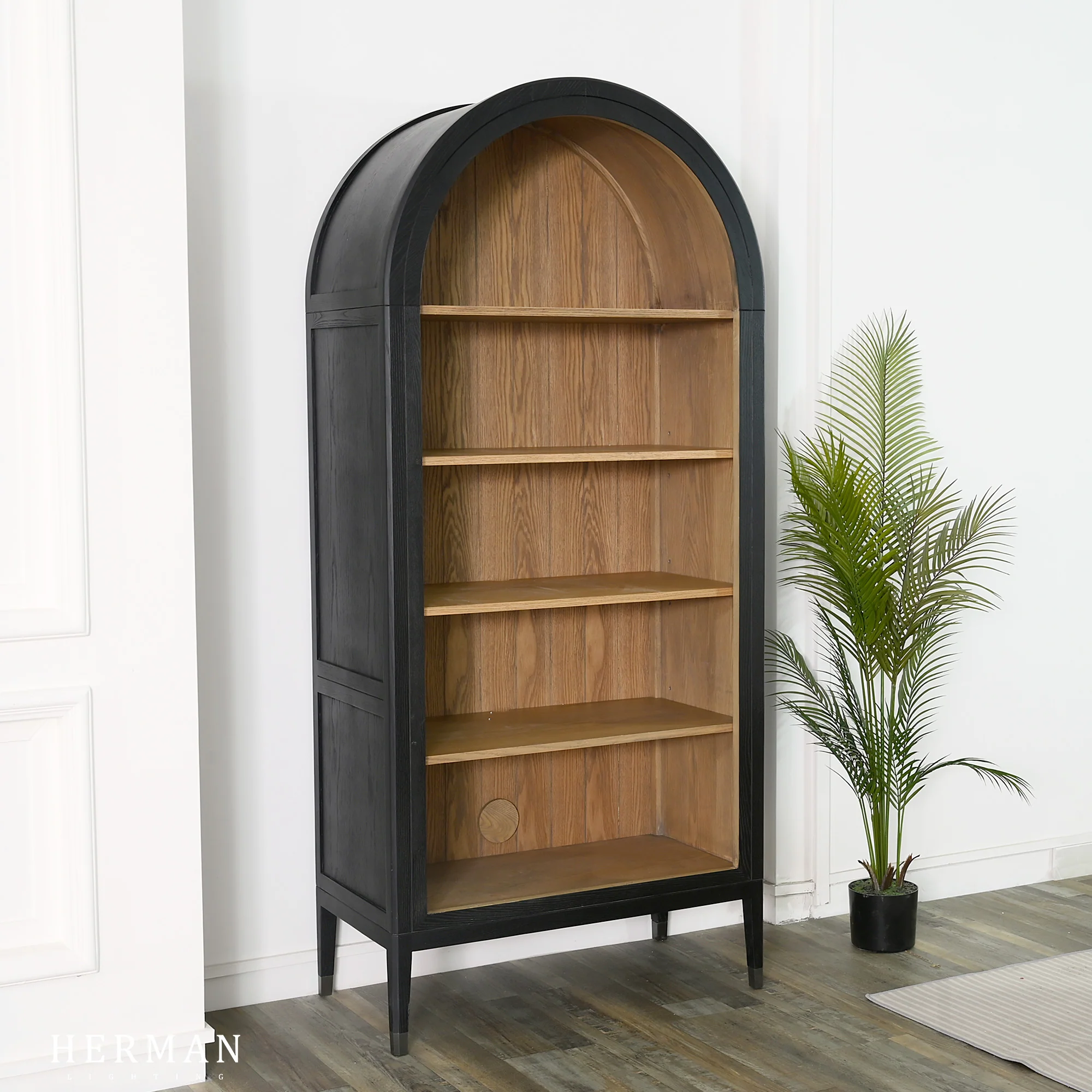 Hattie Open Bookcase in Oak 36"W 46"W - Image 4