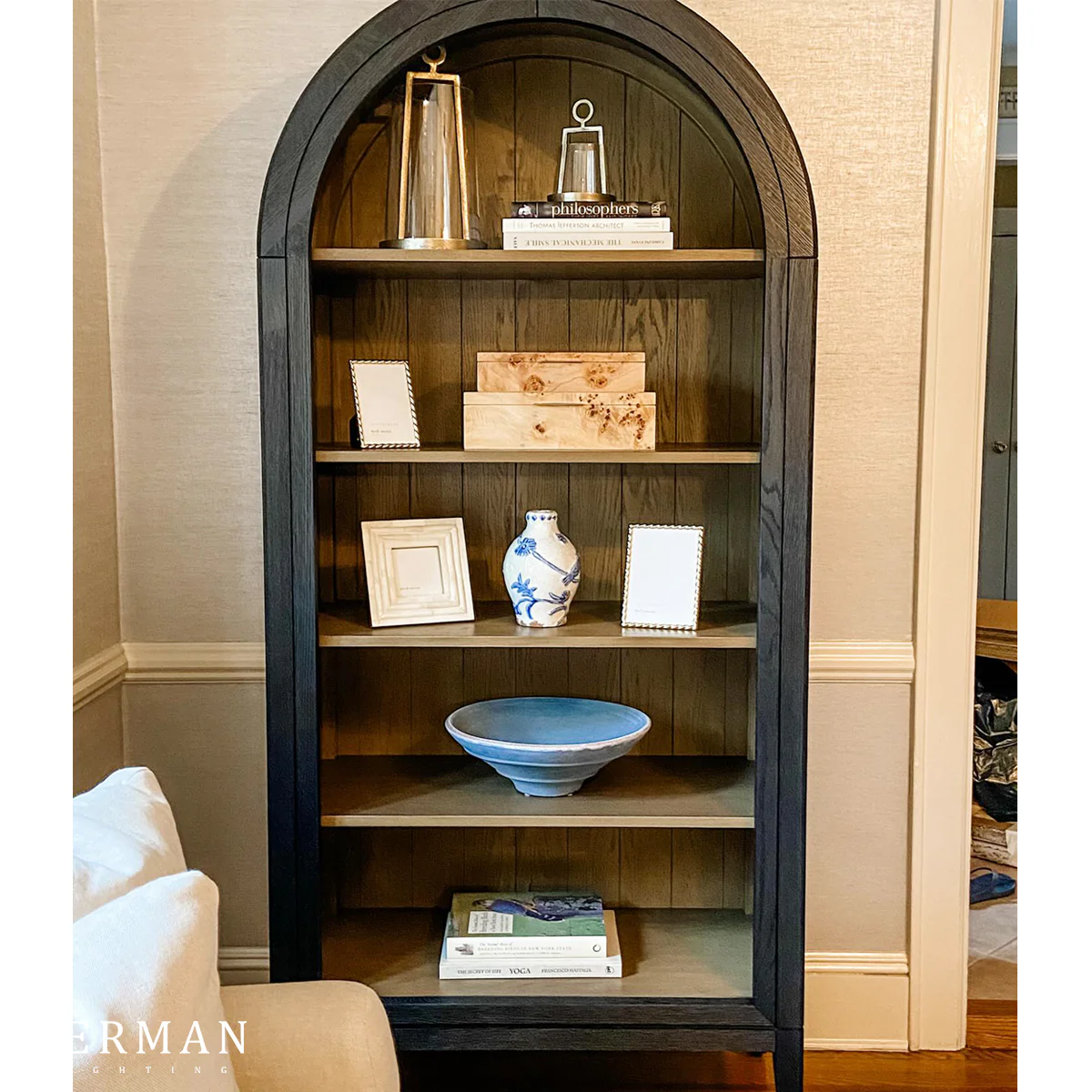 Hattie Open Bookcase in Oak 36"W 46"W - Image 6