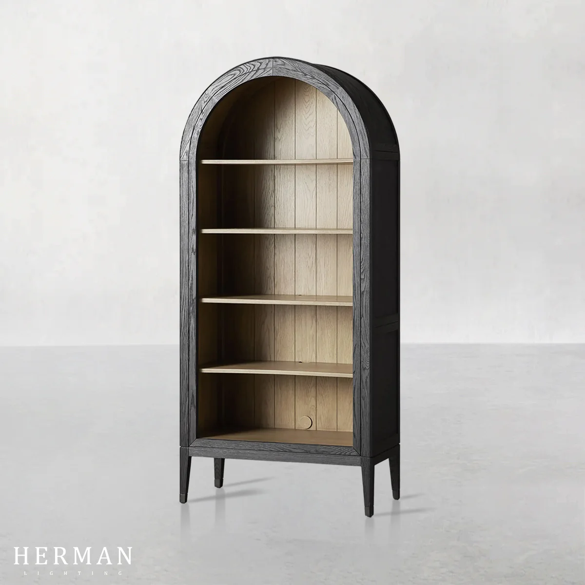 Hattie Open Bookcase in Oak 36"W 46"W - Image 8