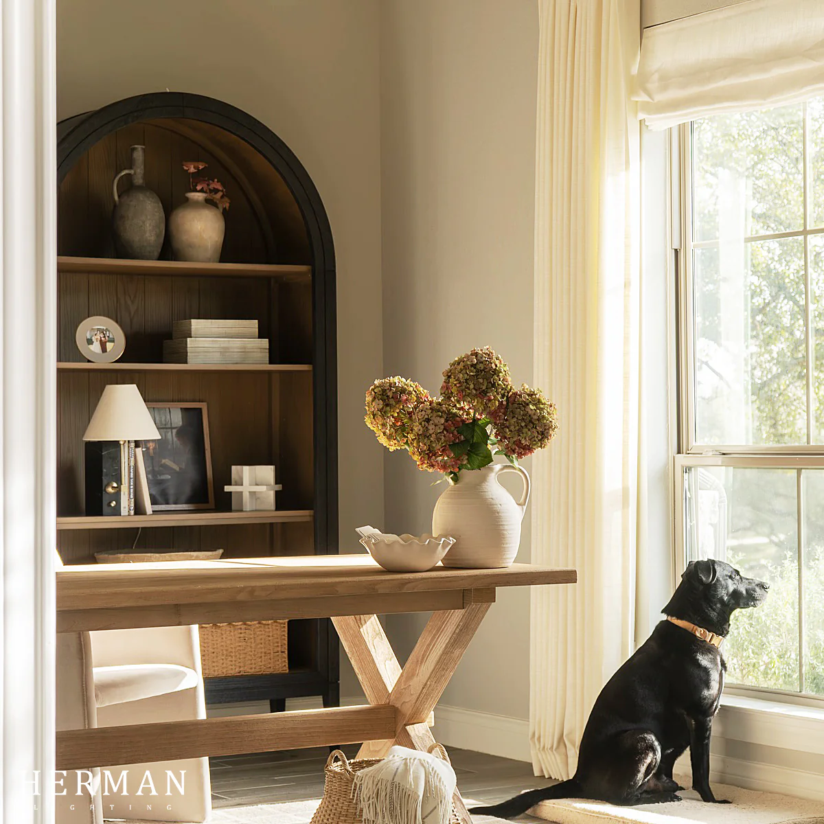 Hattie Open Bookcase in Oak 36"W 46"W - Image 9