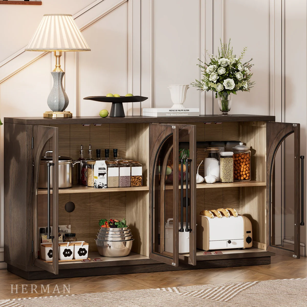 Hattie Sideboard in Oak 70"W 90"W - Image 12
