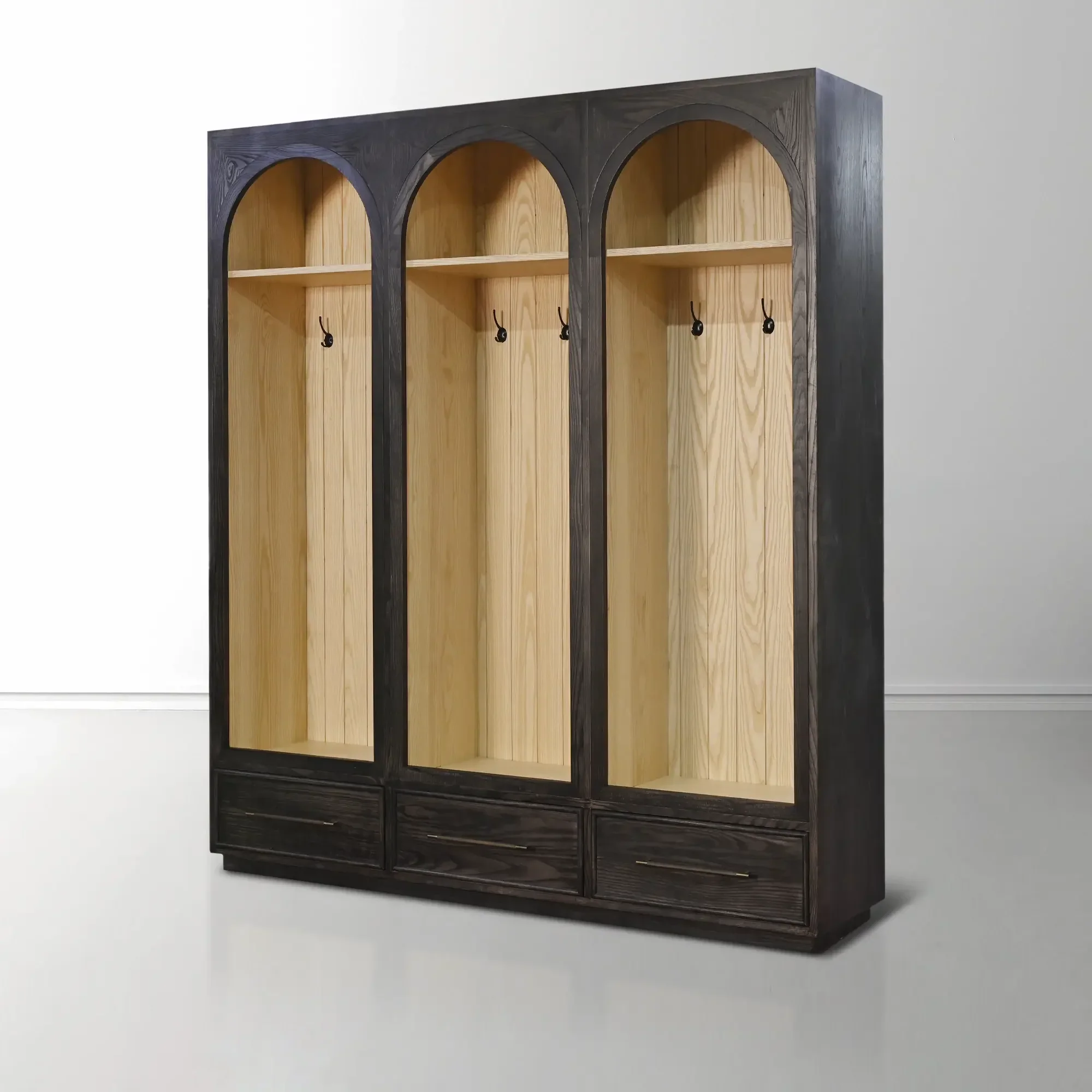 Hattie Triple Entryway Cabinet in Oak 69.75"W - Image 11