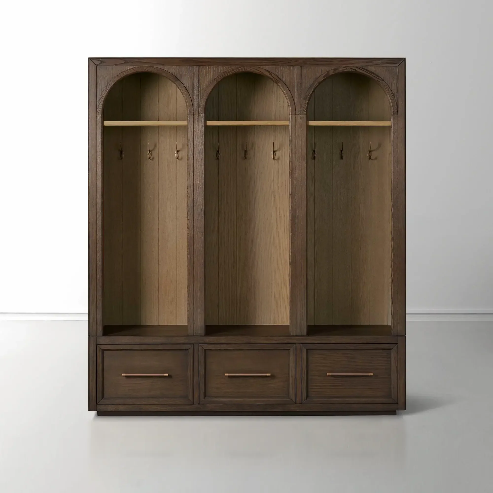 Hattie Triple Entryway Cabinet in Oak 69.75"W - Image 13