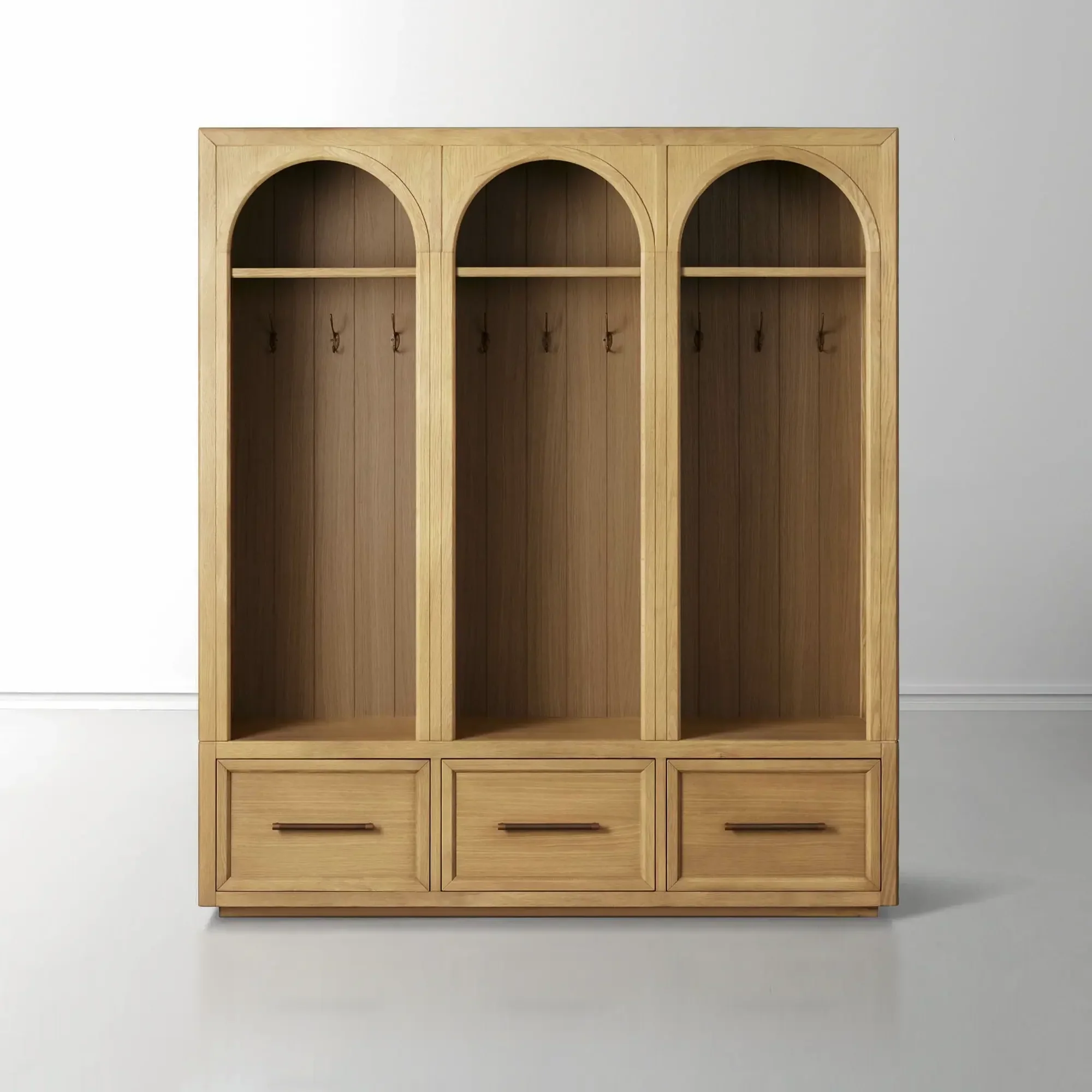 Hattie Triple Entryway Cabinet in Oak 69.75"W - Image 18