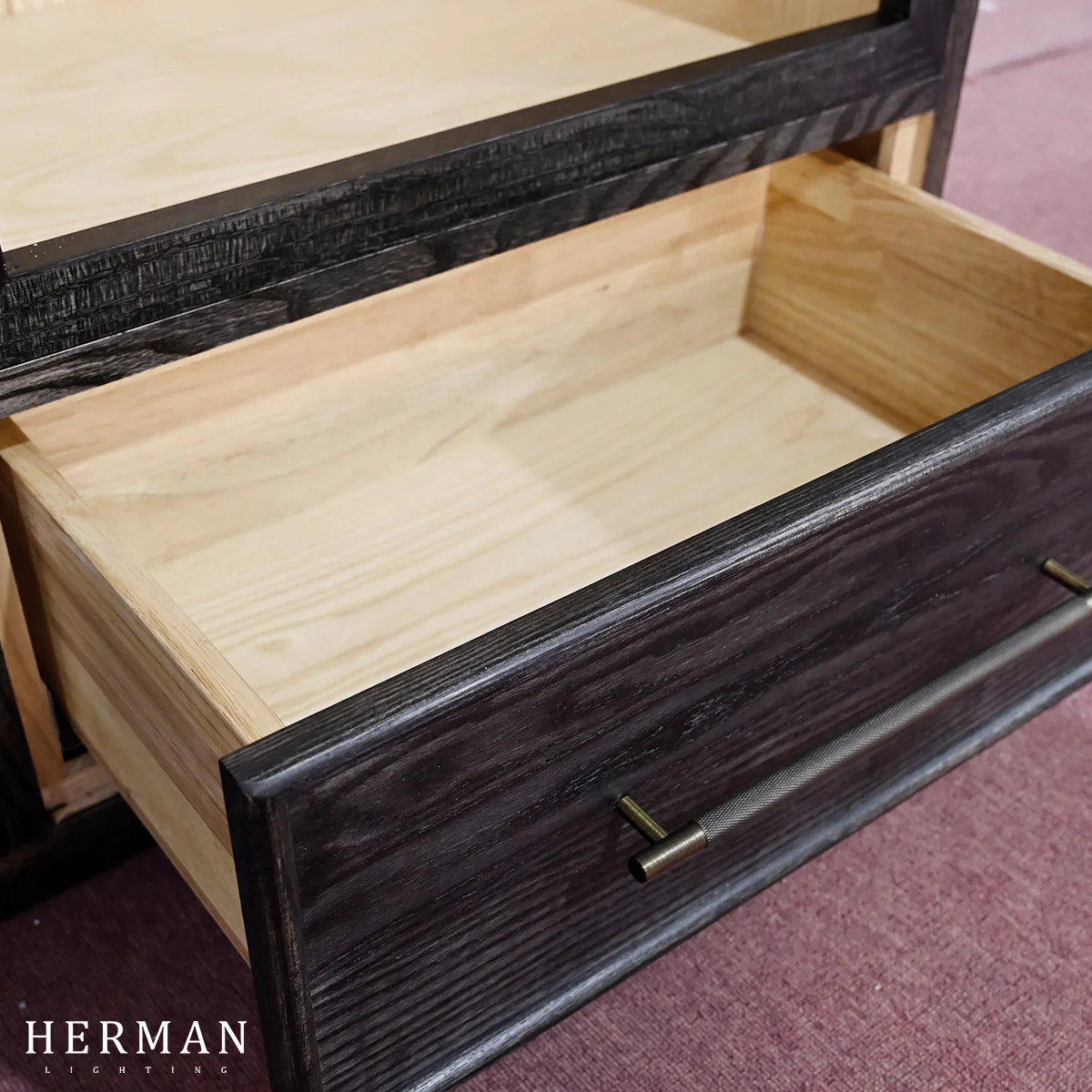 Hattie Triple Entryway Cabinet in Oak 69.75"W - Image 9