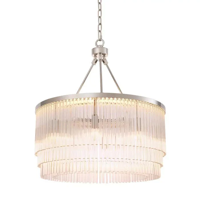 Hector S Modern Brass Glass Chandelier - Image 4