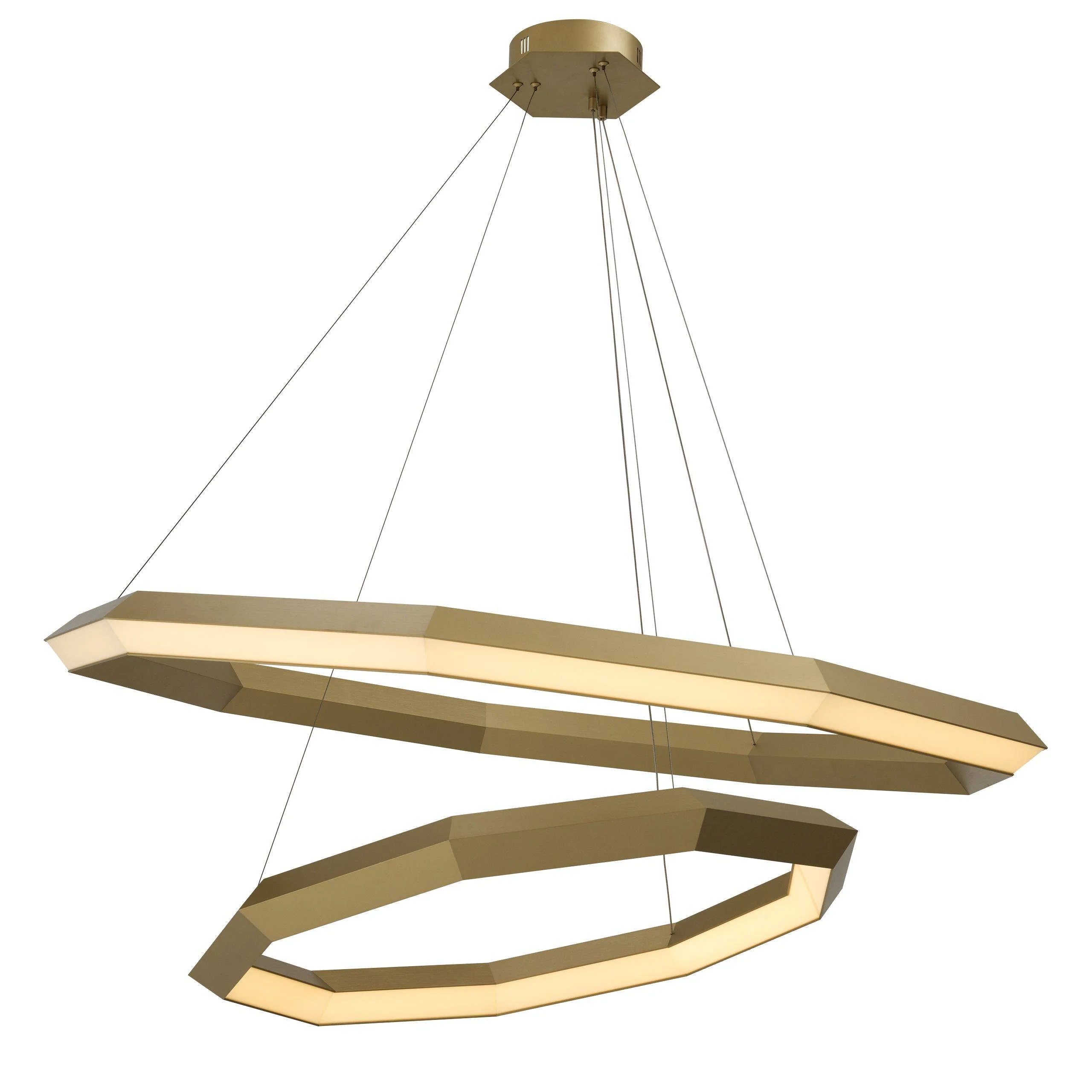 Helvetia Modern Brass Chandelier [S/L] - [Brass] - Image 3