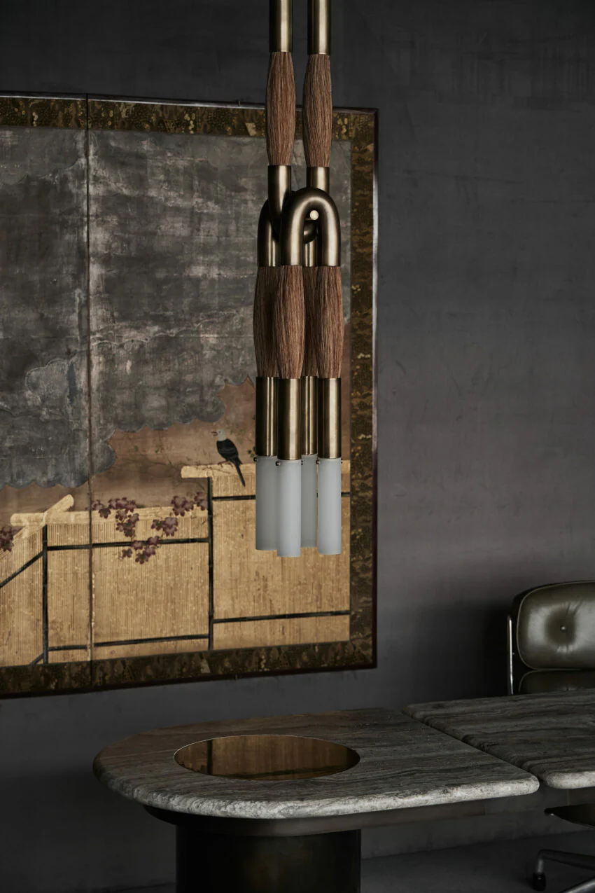 Heritage Horsehair 4-Light Pendant - Image 4