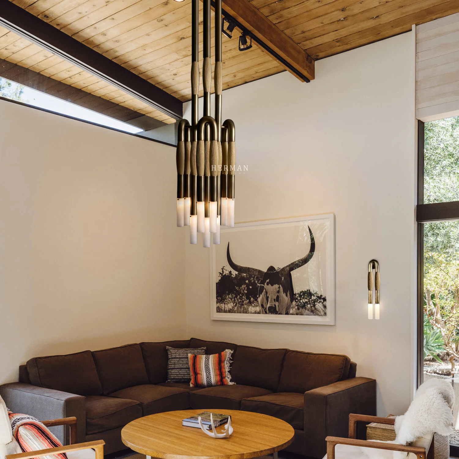 Heritage Horsehair 9-Light Pendant - Image 5