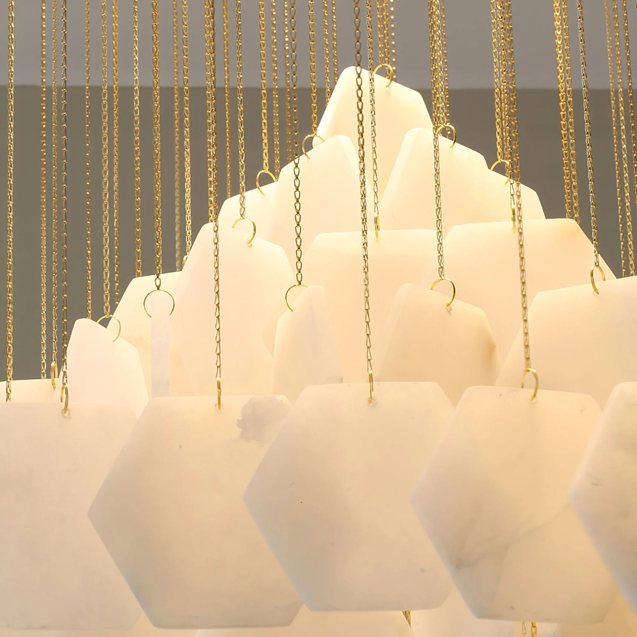 Hexa Alabaster Cascade Chandelier - Image 14