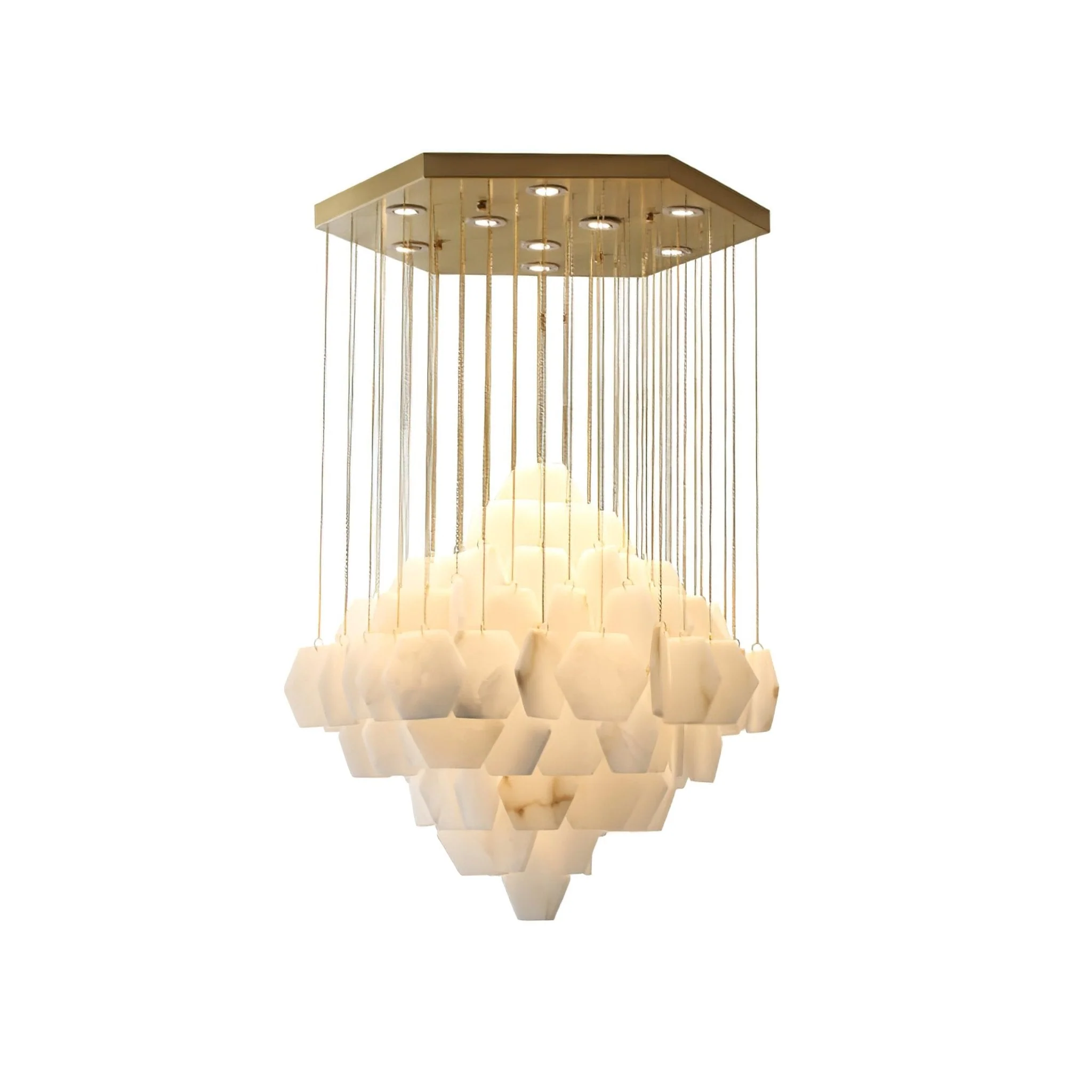 Hexa Alabaster Cascade Chandelier - Image 17
