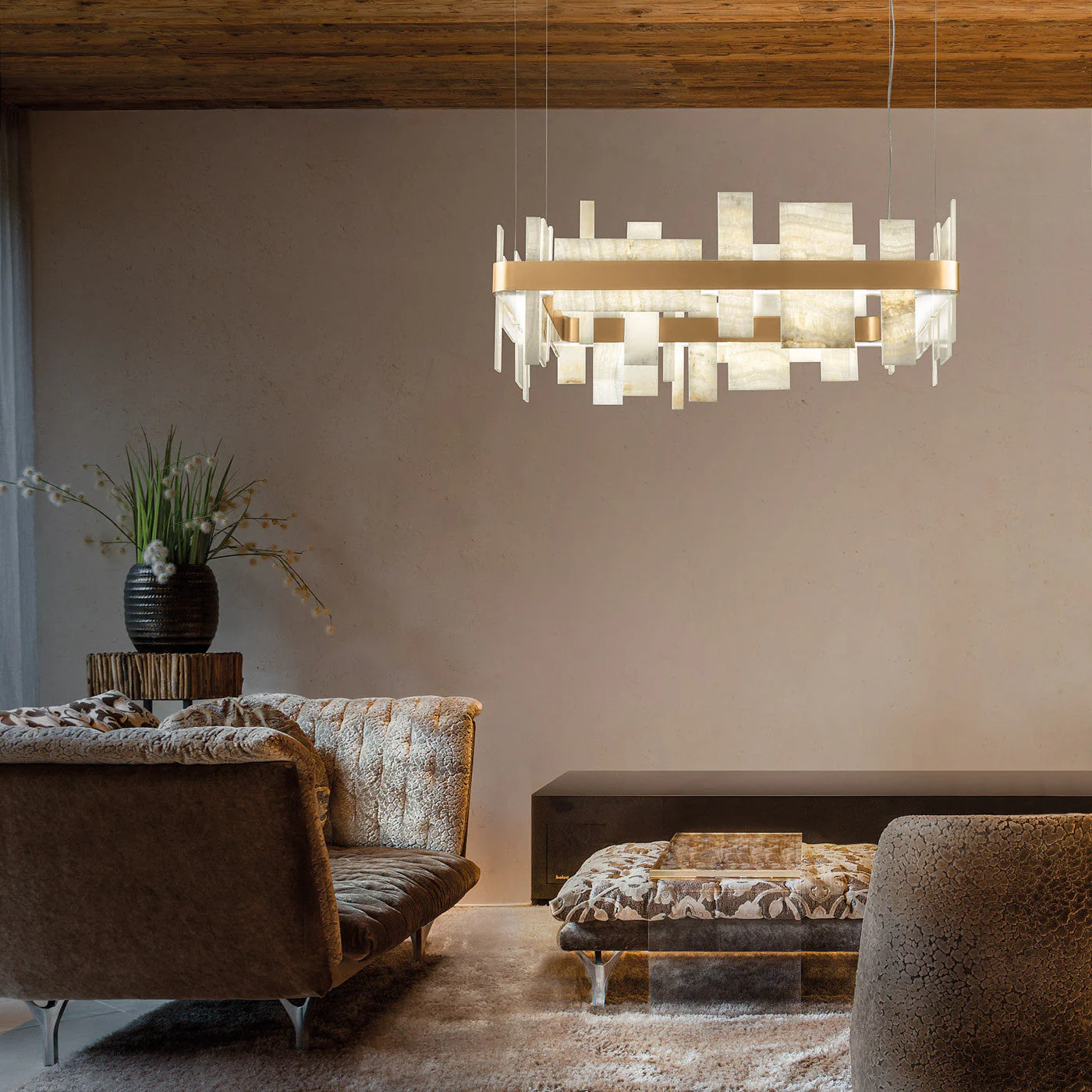 Honice LED Alabaster Chandelier - Image 5