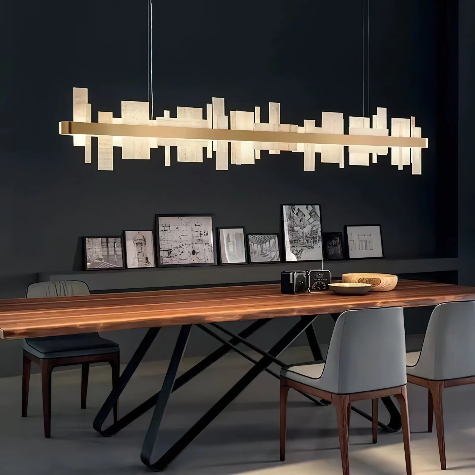 Honice LED Alabaster Chandelier - Image 9