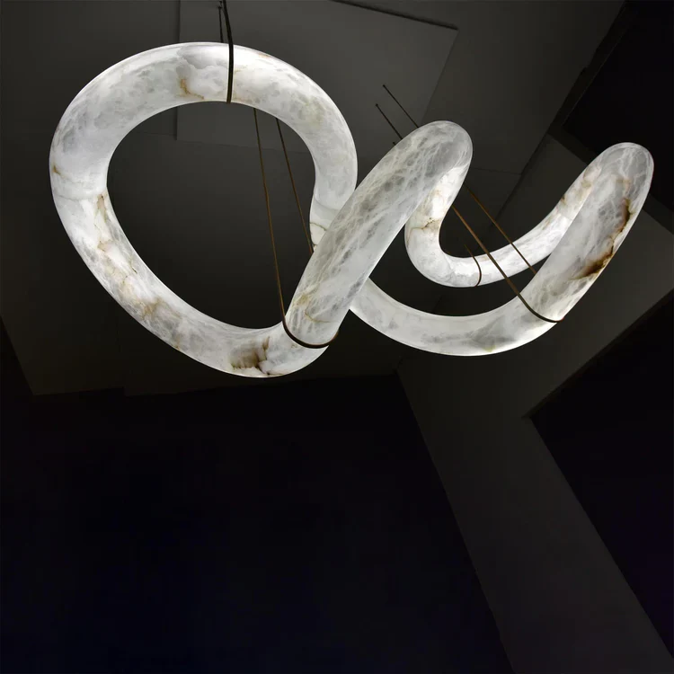 Infinity 12 & 16 Alabaster Pendant Light - Image 10