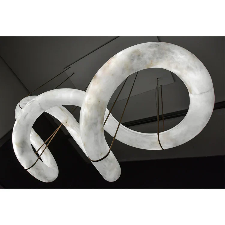Infinity 12 & 16 Alabaster Pendant Light - Image 11