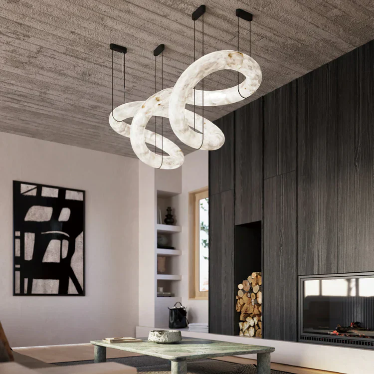 Infinity 12 & 16 Alabaster Pendant Light - Image 4