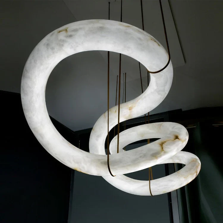 Infinity 12 & 16 Alabaster Pendant Light - Image 9