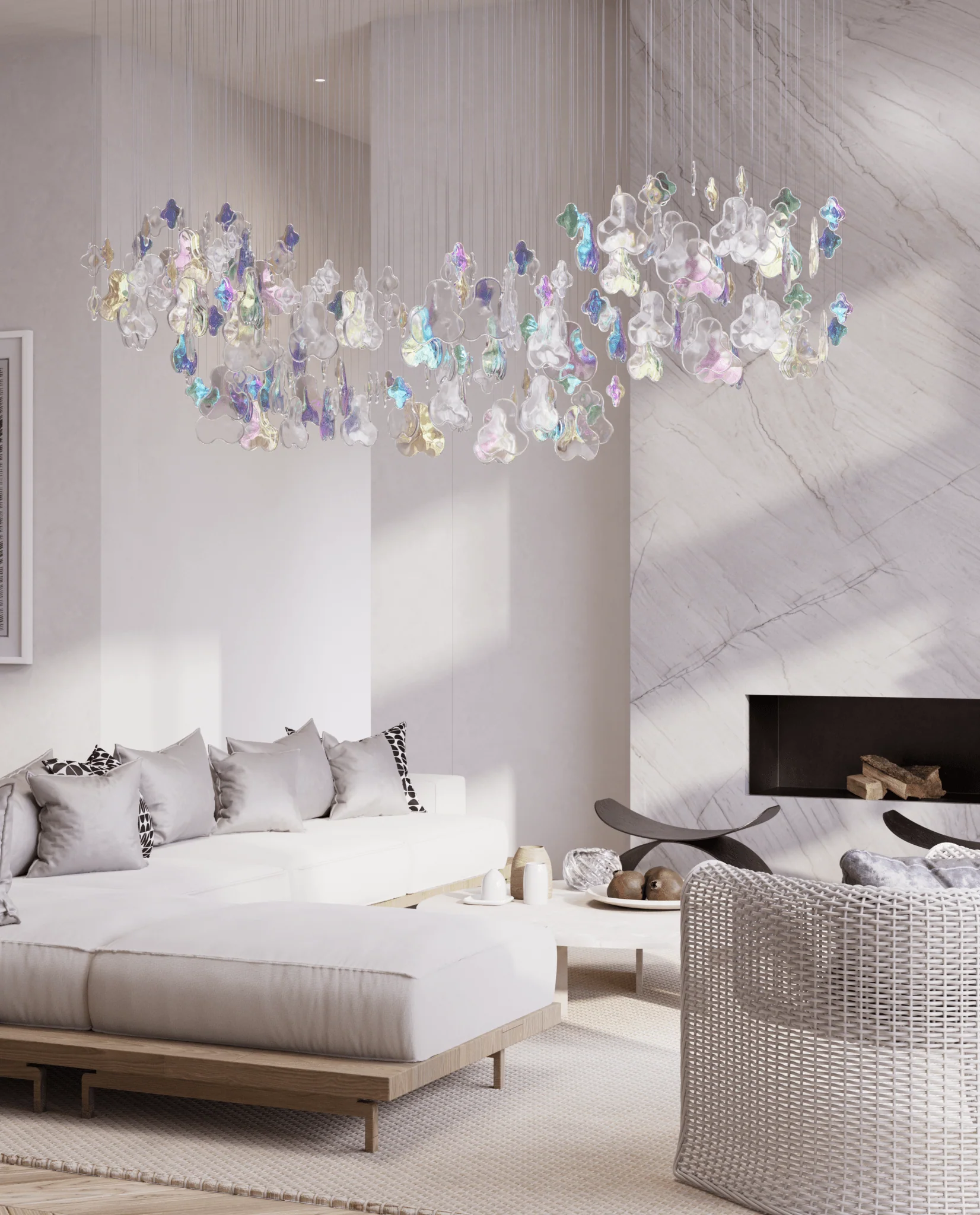 Iris Iridescent Blossom Chandelier - Image 11
