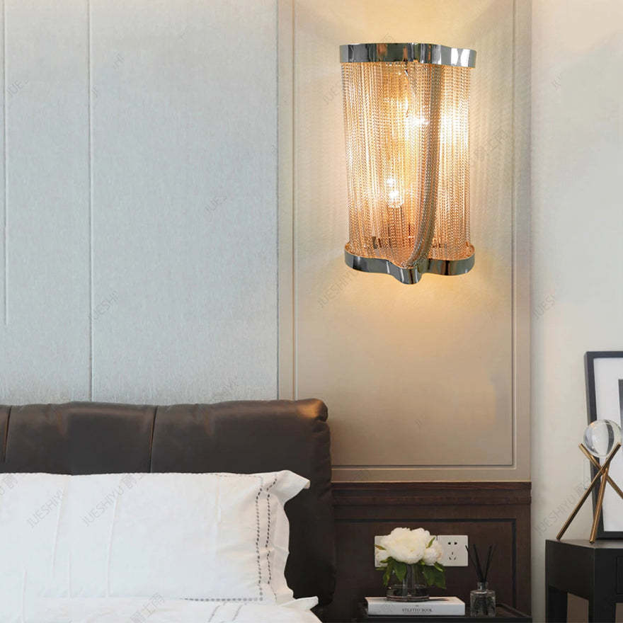 Irregular Chain Tassel Wall Sconce 14.1"H - Image 6