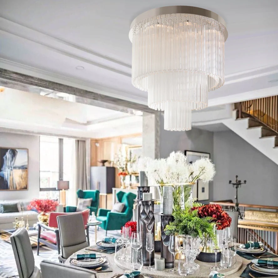 Jade Glass Chandelier - Image 4