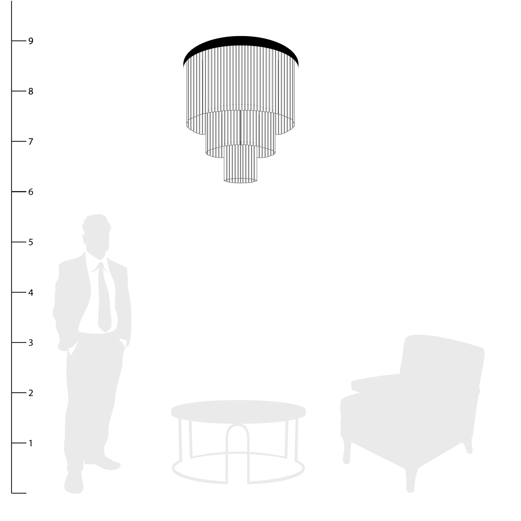 Jade Glass Chandelier - Image 5