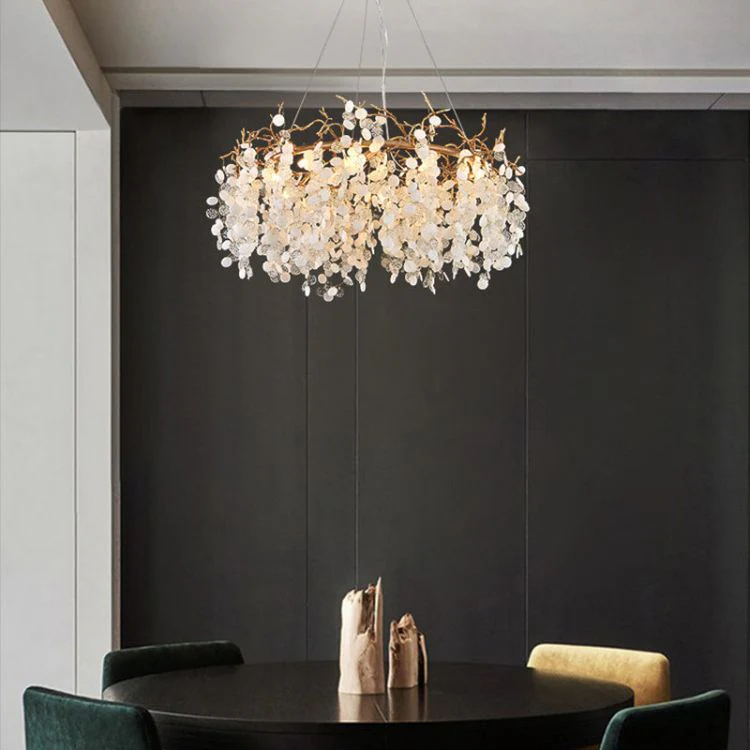 Lorna Round Circle Fortune Tree Branch Round Chandelier - Image 5