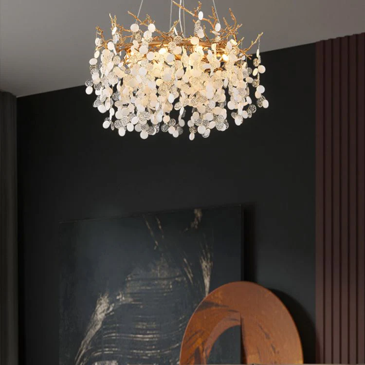 Lorna Round Circle Fortune Tree Branch Round Chandelier - Image 6